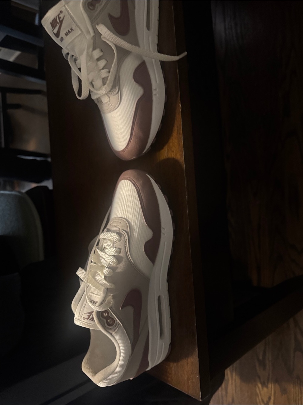 Nike White & Mauve Low-Top Air Sneakers gently used - Picture 7 of 7